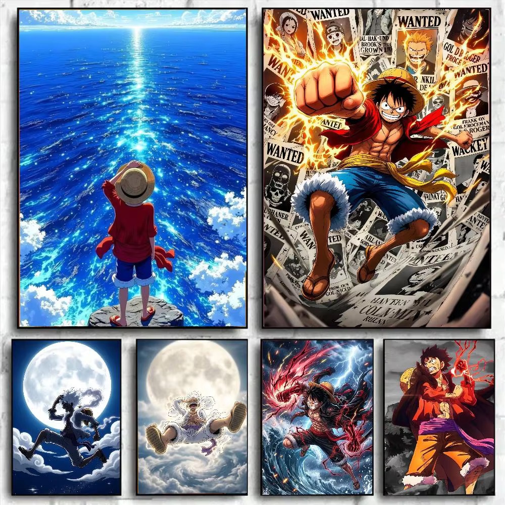 Photo Mosaic Print - لوحة ماسية لشخصية لوفي من الأنمي